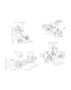 Hydro Hose And Pump Assembly Diagram and Parts List for M72-CT 53AB5JEZ750-28-HP-3Cylinder-OHV Cub Cadet Lawn Tractor